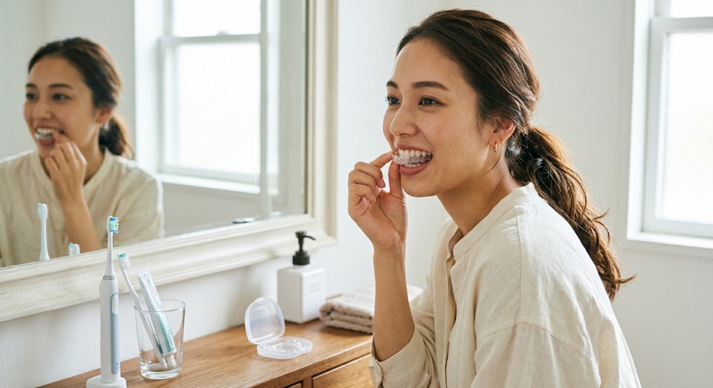 装着して型取り